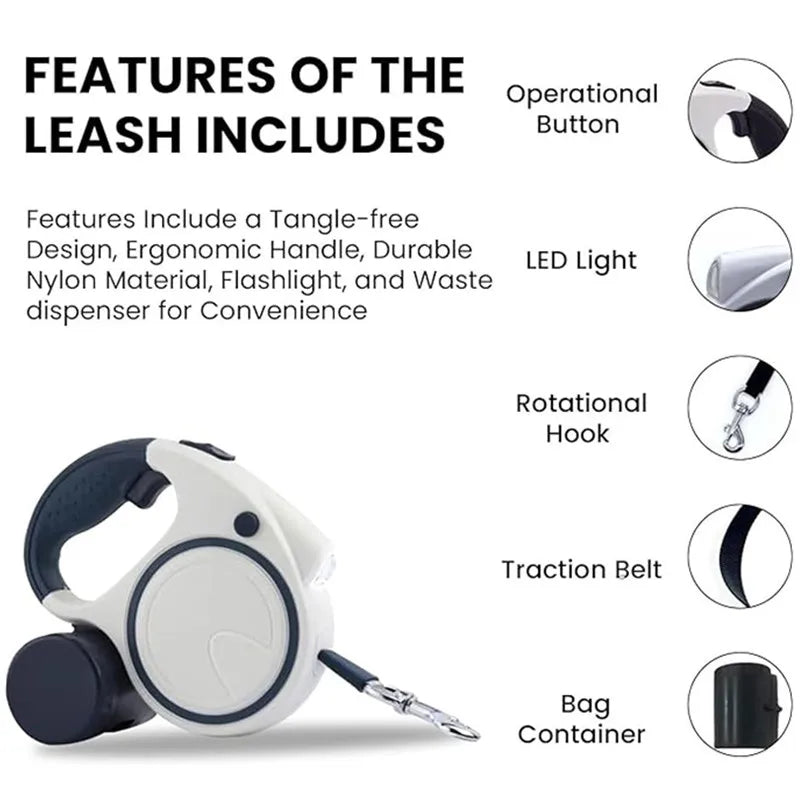 The Calm Kennel Retractable Leash — Tangle-Free Control for Every Walk