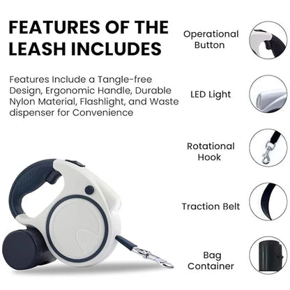 The Calm Kennel Retractable Leash — Tangle-Free Control for Every Walk